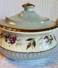 Vintage Gibsons England Cream & Gold Squiggle Globe Teapot — listing 4