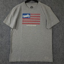 Life is Good Men's Crusher Tee with Motorcycle Graphic, Cream, Size XXL — listing 3