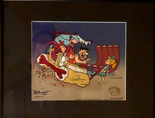 The Flintstones Winter Skating Scene Framed Hanna-Barbera Art Print — listing 4