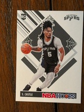 2024-25 NBA Hoops Stephon Castle Red/Blue Border Parallel Rookie Card, listing 6
