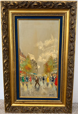Framed Parisian Street Scene Print with Storefronts (Confiserie, Patisserie, Passage Voltaire) — listing 3