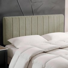 Queen Size Upholstered Platform Bed Frame with Horizontal Channel Tufted Headboard — listing 6