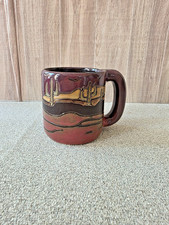 Mara Mexico Square Stoneware Mug with Stylized Hummingbird
