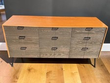 Mid-Century Modern 6-Drawer Double Dresser, Walnut Laminate with Boomerang Pulls — listing 5