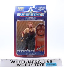 Vintage WWF/WWE Wrestling Action Figure - Muscular Wrestler in Black & Green Tights — listing 5