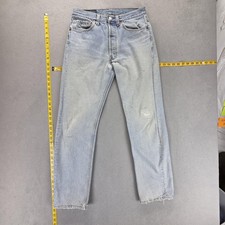 Levi's 501 Button Fly Jeans Light Wash Made in USA 36x32 — listing 3