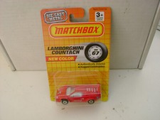 Matchbox Superfast No. 27 Lamborghini Countach, Orange with Green Stripes & #8 — listing 3