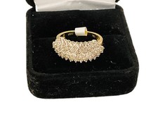 Pavé Cluster Dome Ring with Diamond Accents, Size 7 — listing 2