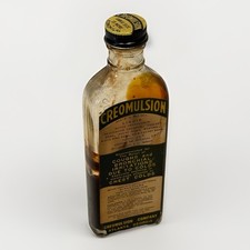 Vintage Creomulsion Cough Medicine Embossed Clear Glass Bottle — listing 6