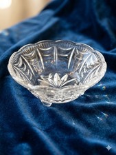 Cut Crystal Footed Bowl with Sawtooth Rim, Diamond and Fan Cut Pattern — listing 3