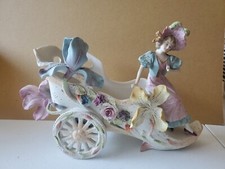 Antique German Bisque Porcelain 'Lady Riding a Pig' Fairing Figurine