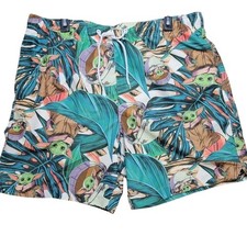 Star Wars The Mandalorian Baby Yoda Grogu Toddler Boys Swim Trunks Shorts