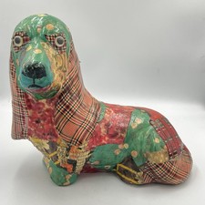 Vintage Papier-Mâché or Compressed Fiber Dachshund Dog Figure