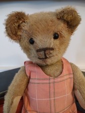 Vintage Golden Mohair Jointed Teddy Bear with Glass Eyes, circa 1950s — listing 3