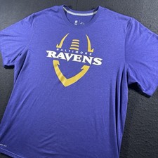 Nike NFL Team Apparel Baltimore Ravens 'Just Do It' Black T-Shirt, Size XL — listing 6