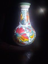 Vintage Italian Hand-Painted Pottery Vase/Beaker with Bridge Landscape Scene — listing 6