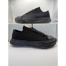 Maison Mihara Yasuhiro Blakey OG Sole Canvas Low-Top Sneakers, Navy/White — listing 2