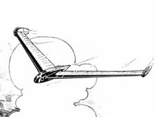 Vintage Flying Wing Glider Toy - "Fly the Shape of the Future!" Flat Foam/Cardstock Delta Wing Aircraft — listing 2
