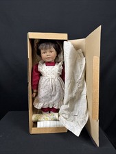 Heidi Ott Artist Doll with Brunette Hair and Floral Pinafore Dress Yes - other marking — listing 6