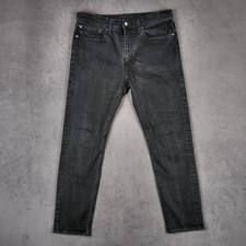 Levi's 502 Regular Taper Men's Black Jeans, W30 L32, listing 2