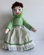 Vintage Small Handmade Cloth Doll with Embroidered Face and Stitched Dress — listing 5