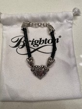 Brighton Silver-Tone Braided Woven Rope Chain Bracelet with Beaded Fold-Over Clasp — listing 4