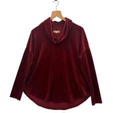 Burgundy Velour Long-Sleeve Top, Maker Unknown — listing 4