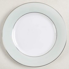 Noritake Hand-Painted Floral 6.3" Bread and Butter Plate, Blue Band with Gold Scrollwork — listing 6