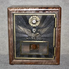Vintage Post Office Box Door Coin Bank with Brass Combination Lock #404 — listing 5