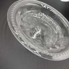Vintage Pressed Glass Serving Bowl with Hobnail and Floral Fan Pattern — listing 3