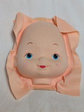 Vintage 1950s-60s Mask-Face Cloth Doll, 21 inches, Yarn Hair with Stuffed Body and Hard Plastic Face — listing 3