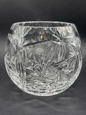 Crystal Clear Footed Covered Candy Dish, Pinwheel Cut Lead Crystal with Spire Finial — listing 3