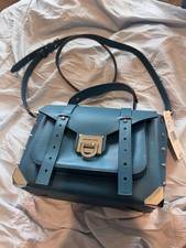Michael Kors Blue Leather Slouchy Hobo Shoulder Bag with Chain Strap — listing 2
