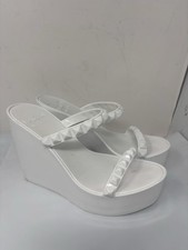 Carmen Sol Jelly Studded Platform Wedge Sandals, Nude, Size US 8 / EU 38 — listing 2