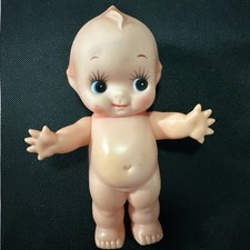 Vintage Rubber Kewpie Doll, Lying/Crawling Pose with Squeaker Hole, approx. 5" long — listing 6