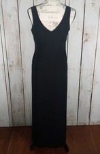 Tiana B. Black Sleeveless Faux-Wrap Maxi Dress, Size 14T