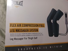Everlast Flex Air Compression Full Leg Massager System for Thigh & Calf, Black