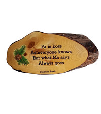 Vintage Ponderosa Ranch Covered Wagon & Cowboy Ceramic Wall Plaque — listing 2