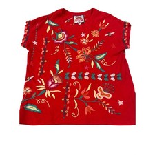 Johnny Was Sequin Star Embroidered Cropped Flare Jeans — listing 4
