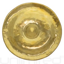 Vintage Thai Bronze Nipple Gong with Etched Sunburst Design, Wall-Hung on Rope — listing 5