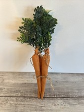 Handmade Fabric Stuffed Carrots Set of 3 Easter Spring Decor — listing 4