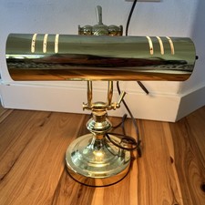 Vintage Brass Bankers Piano Desk Lamp with Adjustable Shade — listing 5
