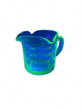 Vintage Kellogg's Green Uranium Depression Glass Measuring Cup with Spouts — listing 5