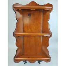 Vintage Early American Style Pine End Table / Side Table with Two Tiers of Drawers and Turned Legs — listing 6