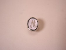 Vintage Gold-Tone Monogram "R" Tie Tack with Chain and T-Bar — listing 2