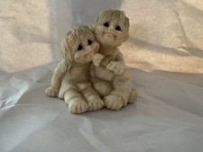 Second Nature Design sad eyes collectible Quarry Kids "Farnsworth" Figurine with Puppy — listing 4