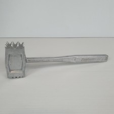 Vintage Cast Aluminum Spring-Loaded Meat Tenderizer Press with Tray, Maker Unknown — listing 4