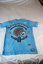 Affliction Live Fast Motorcycle Graphic T-Shirt, Red Acid Wash, Front & Back Print — listing 5