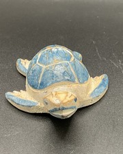 Hand-Carved Wooden Sea Turtle Figurine with Hibiscus Flower Shell, "Grand Turk" Souvenir — listing 4