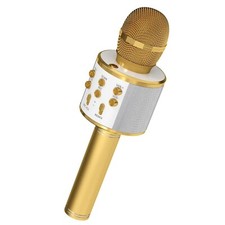 Wireless Bluetooth Karaoke Microphone with Built-in Speaker (Black) Yes - on the mic/box — listing 2